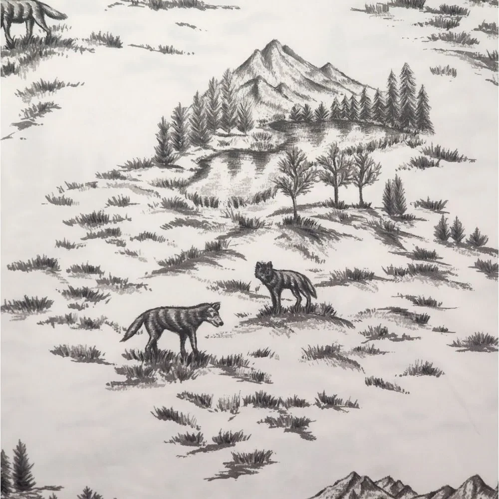 Greyson Men's Short‎ Sleeve Hazeltine Polo Size L All Over Wolf Print RARE PRINT
